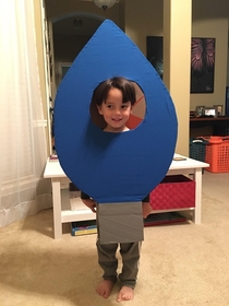 My son wanted to be a blue Christmas light this year