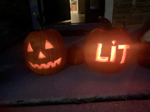 My sons pumpkin this year