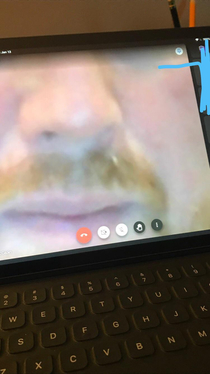 My teacher didnt notice he has his camera zoomed all the way in all class Either that or he likes to show off his mustache