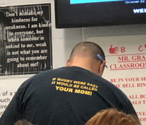My teachers shirt today what a chad