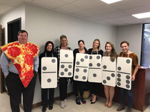 My team said we were dressing as Dominoes