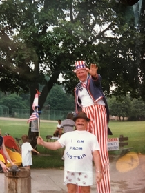 My uncle came to America only once in his life Here he is in Chicago on the th of July