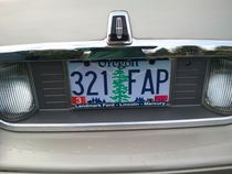 My uncles license plate he got from random He Didnt even know what it meant