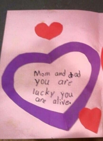 My valentines card to my mom when I was 