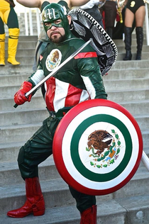 My wallpaper was once me and my gf came across this now Captain Mexico rules my phone