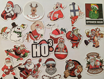 My wife bought a  pack of Christmas stickers off Amazon for our toddler Turned out to be a random pack that included many interesting takes on Santa and copyright infringement
