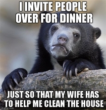 My wife doesnt like to clean