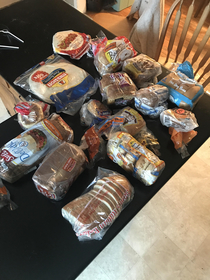 My wife has an issue with purchasing bread