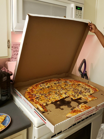My wife isnt great at measurements and ordered a  pizza for the two of us