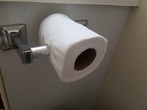 My wife keeps putting the roll on backwards I responded