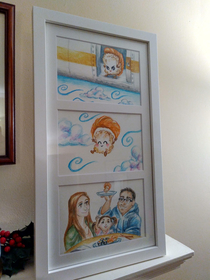 My wife lost her job right before Christmas but managed to use her long dormant art skills to make a great present for our sushi loving relatives