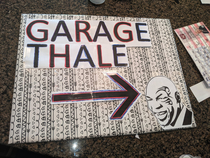 My wife made a sign for our garage sale this weekend I definitely married the right woman
