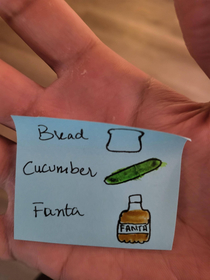 My wife made me a grocery list