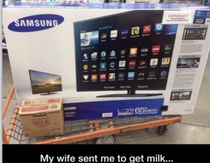 My wife sent me to get milk