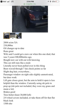 My wife thought I couldnt sell a car with a honestfunny ad sold in m