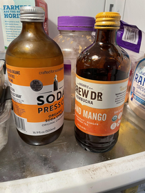 My wife thought she was taking a swig of kombucha It was concentrated soda syrup