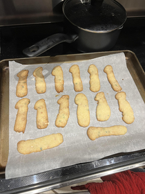 My wife tried making  shaped cookies for our friends daughters birthday