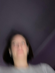 My wife tried to take a selfie in class when the lights were off She didnt realize the flash was on You can see the panic
