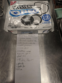 My workplace bought mystery Oreos so were all guessing the new flavor