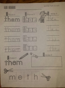 My  year old brothers homework When you see it