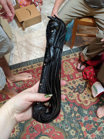 My  year old cousin asked for a riding crop for her horseback riding lessons my aunt tried to deliver