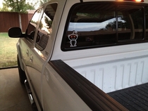 My  year old Dad didnt recognize my truck when we met up yesterday because of my new Teletubbies sticker