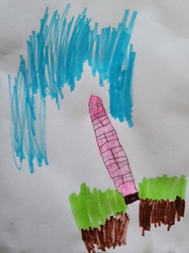 My -year-old daughter drew me a tower