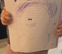 My  year old drew me and her mom wont stop laughing at me