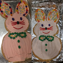 My  year old grandma retired after  years of making the bunny cookie  came out really well