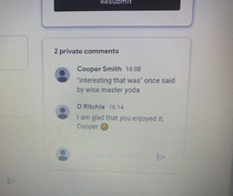 My  year old son private messaged his teacher with his views on the Star Wars themed homework