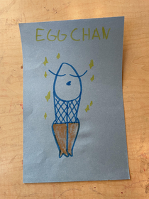 My  year old told me she drew and egg