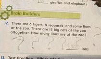 My  year old was unimpressed with this word problem on his math homework