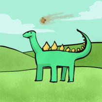 My yo brother-in-law asked me to draw him a dinosaur He was absolutely thrilled because the dino looks so happy Itd be a shame if something happened to this magnificent beast
