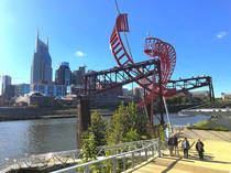 Nashvilles k roller coaster sculpture