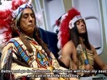 Native Americans on a plane