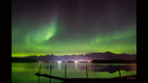Nature put on a pretty good show last night Aurora over the Juneau airport