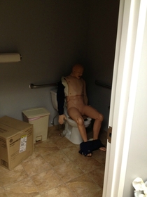 Nearly had a heart attack when I went to use the bathroom