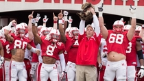 Nebraska football coach entered their spring game like this