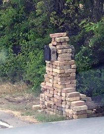 Neighbor runs over mailbox but promises to fix it by the end of the day Ummmmmyeahhhh