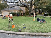 Neighbors did their decorations a bit different this year 