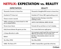 Netflix Expectation vs Reality