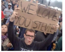 Never forget the guy who brought a sign to a Stevie Wonder concert