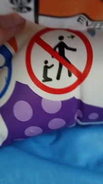 Never walk away from a blowjob Inflatable pool safety label