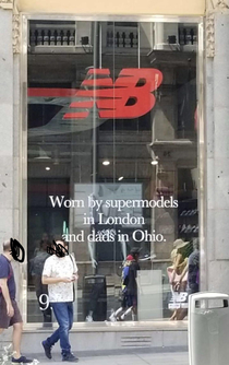 New Balance store front in Barcelona knows whats up