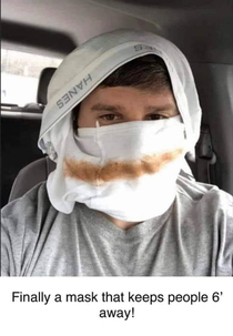 New mask that protects you and keeps people away