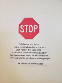 New sign at my work