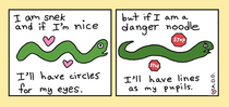 Nice Snek or Danger Noodle I drew this quick and helpful guide this morning 