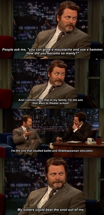 Nick Offerman on being manly