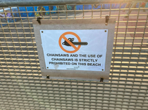 No chainsaws allowed