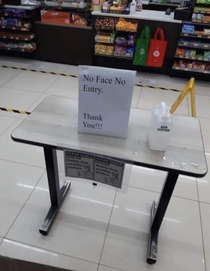 No Face No Entry  Thank you